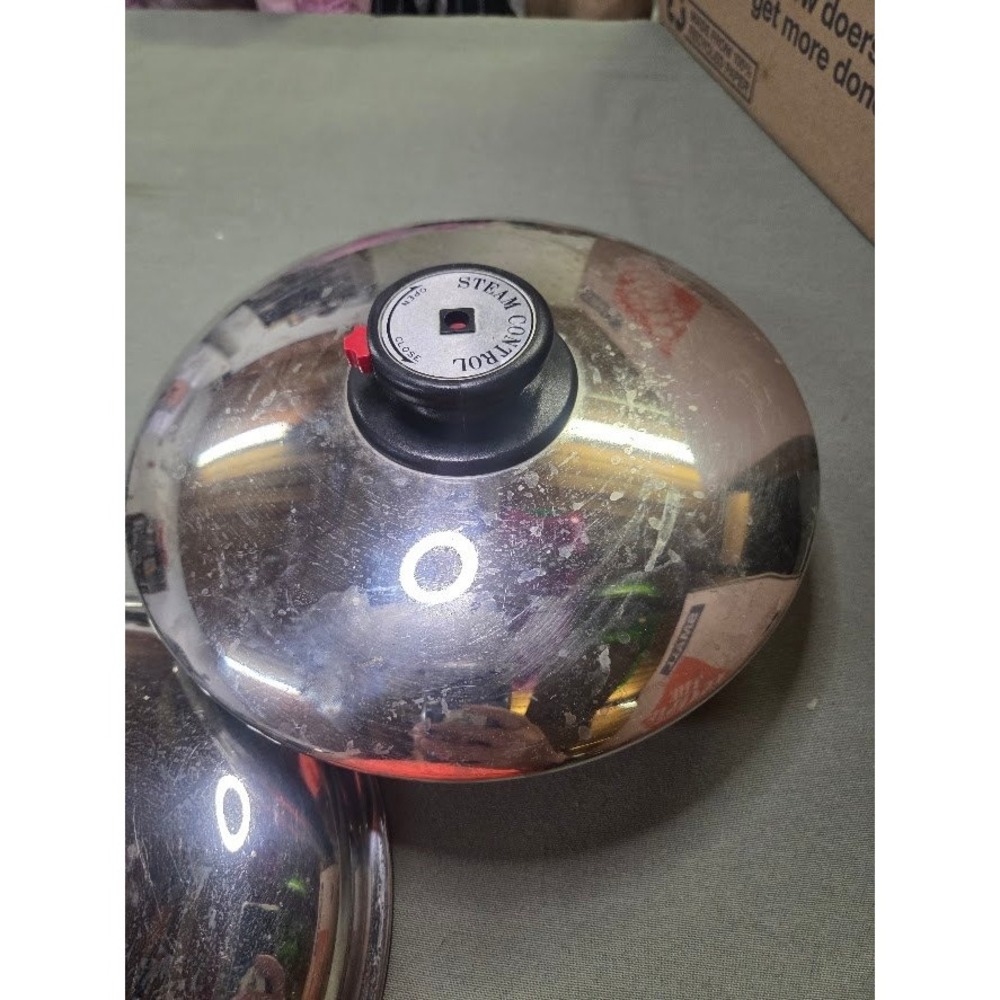 Replacement Stainless Steel Steam Control Cookware Lid with Vent Knob 7.5 Inch